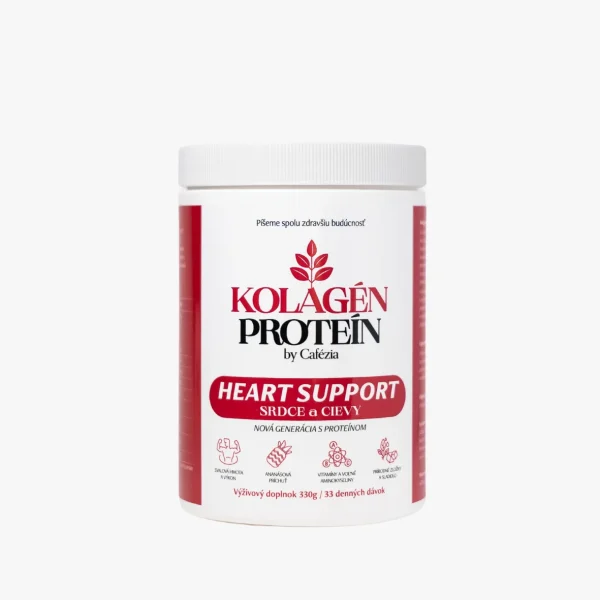 Cafézia Heart Support – kolagénový komplex, kolagénové peptidy, aminokyseliny, horčík a vitamíny, srdce a cievy, energia, vitalita a regenerácia